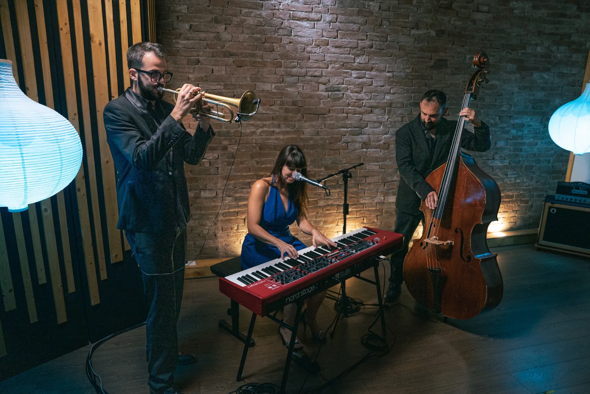 Trio jazz con tromba e contrabbasso